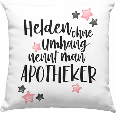 Produktbild von Trendation - Apotheker Deko-Kissen mit Füllung 40x40 Geschenk  Deko-Kissen mit Füllung 40x40  Deko-Kissen mit Füllung 40x40 Bester Apotheker Pharmazeut Arzneikundiger (Grau)