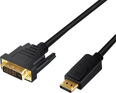 Productafbeelding van LogiLink CV0130, DisplayPort - DVI adapterkabel, zwart, 1,0 meter