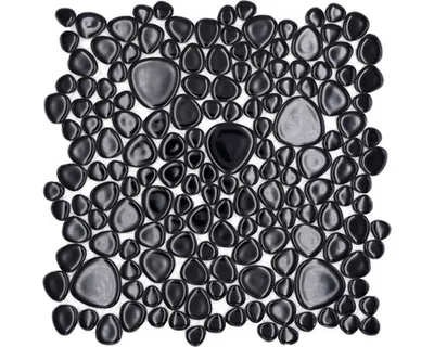Produktbild von Keramikmosaik XKM 890N schwarz 27,5x27,5 cm