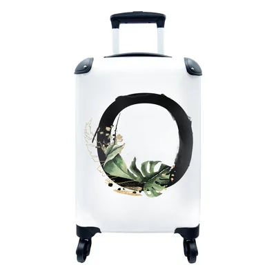 Produktbild von MuchoWow® Koffer Handgepäck Trolley Rollkoffer Kleine Reisekoffer mit 4 Rollen - Dschungel - Alphabet - Buchstabe O - Cabin Size < 55x40x23 cm & 55x40x20 cm - Fotokoffer - Kabinenkoffer - Boardgepäck - Reise-Box - Reisekoffer - Reisegepäck - Koffer mit Bild - Trolley für Kinder