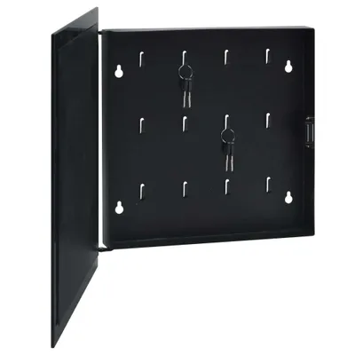 Produktbild von “2026 Modern“ Schwarz Schlüsselkasten mit Magnettafel Schwarz 35x35x4 cm - Designermöbel 74430 - Schlüsselkästen