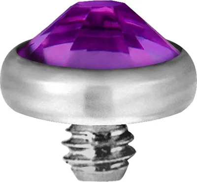 Produktbild von Micro Aufsatz Dermal Anchor Piercing G23 Kristall Stein - Pink.T-IADJ.FU.4mm