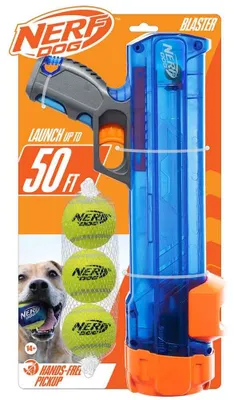 Produktbild von Nerf Dog Tennisball Blaster Hundespielzeug Geschenkset, Tennisball Hund Apportie
