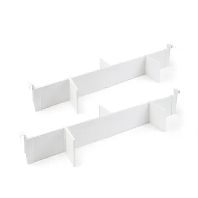 Produktbild von Emuca Set verstellbarer Trennelemente Schublade für Vertex-Concept Schubladen, 900, Weiß, Aluminium und Kunststoff