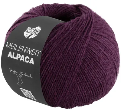 Produktbild von Lana Grossa - Meilenweit 6-fach 150g Alpaca uni 1007 dunkelbordeaux