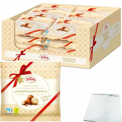 Produktbild von Zentis Marzipan Kartoffeln mit Kakaopulver VPE (36x100g Beutel) + usy Block