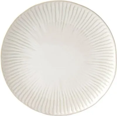 Produktbild von Speiseteller GALLERY WHITE mit Streifenrelief creme 26cm Porzellan Easy Life WA