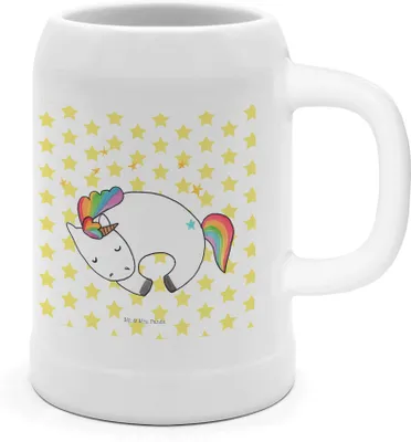 Produktbild von Mr. & Mrs. Panda Krug Einhorn Nacht - Weiß - Geschenk, Bierhumpen, Deko, Humpen, Steinkrug, Freundin, Traum, Träume, Einhörner, Seidel, Bier
