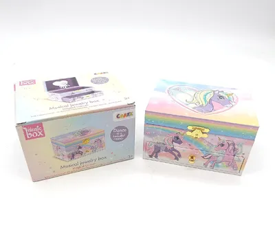 Produktbild von CRAZE, EINHORN Schmuckkstchen Kinder mit Spieluhr , Schmuckschatulle Mdchen mit drehendem Einhorn & Spiegel