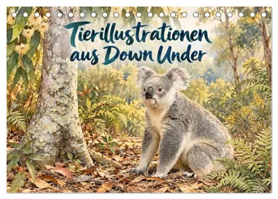 Produktbild von Tierillustrationen aus Down Under (Tischkalender 2027 DIN A5 quer), CALVENDO Monatskalender