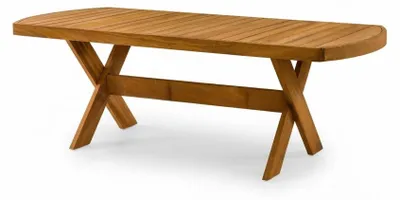 Produktbild von Moderner Brauner Esstisch Exklusiver Gartentisch Luxus Holztische