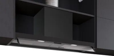 Produktbild von Siemens LJ95BCC60, iQ300, Integrierte Designhaube, 90 cm, Klarglas, Mattschwarz