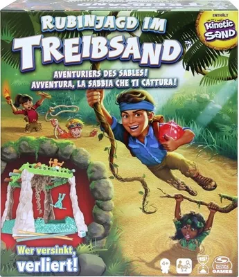 Produktbild von Spin Master Games - Rubinjagd im Treibsand, das Abenteuerspiel mit original Kinetic Sand - für 2-4 geschickte Schatzsuch