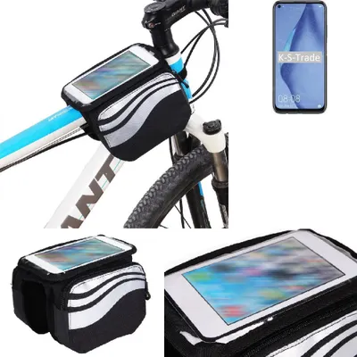 Produktbild von K-S-Trade Rahmentasche Fahrrad-Halterung kompatibel mit Huawei P40 Lite Rahmenhalterung Fahrrad Handyhalterung Fahrradtasche Handy Smartphone