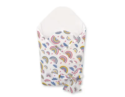 Produktbild von Babytragetuch mit 2-in-1-Bindung, versteift und weich - Regenbogen