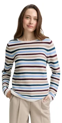 Obrázok produktu pre Tom Tailor, dámsky pulóver, model 1016350, farba: tyrkysová, materiál: pletenina typu "ottoman", veľkosť: 3XL (EU)