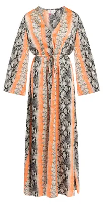 Produktbild von LOMASI Damen Beach Kaftan 19323119-LO01, ORANGE Mehrfarbig, M