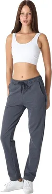 Produktbild von COMEOR Jogginghose Damen-Baumwolle Sporthose Lang - Sweatpants Frauen Freizeithose - Laufhosen Jogger - High Waist Trainingshose Geradem Bein Hose elastischem Bund und Taschen Yogahose Dunkelgrau, L