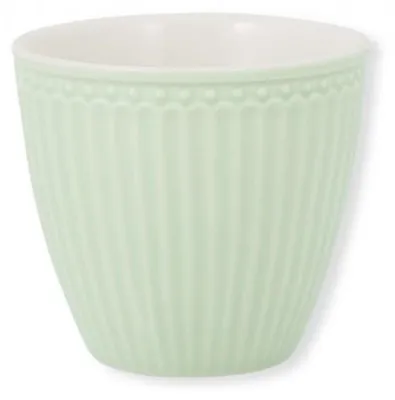 Produktbild von Greengate Mini Latte Cup Becher ALICE PALE Green Grün Everyday Geschirr 7x7 cm