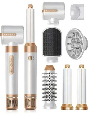 Produktbild von 7in1 AURUM Multistyler - PRO Edition 2024+ Wärmehandschuh - Glätteisen - Lockenstab - Föhnbürste - Lockenbürste - Haartrockner - Haarstyler