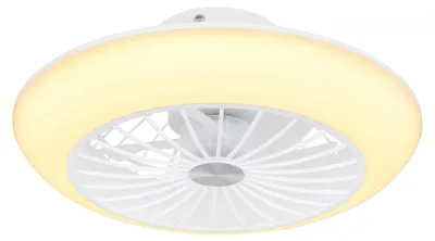 Zdjęcie produktu dla Wentylator sufitowy Globo Lighting metalowy biały, LED