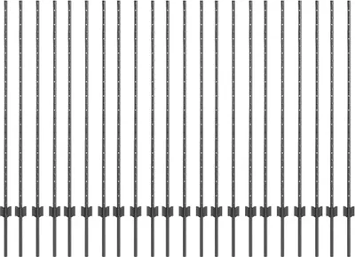Produktbild von vidaXL Zaunpfosten 22 pcs Grau 180 cm Stahl