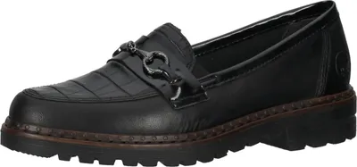 Produktbild von Rieker Loafers - Graphitschwarz Glattleder Größe: 38 Normal