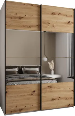 Produktbild von MEBLE KRYSPOL LUX 4 Schrank - 245,5x170x64cm - Weiß, Artisan, Schwarz