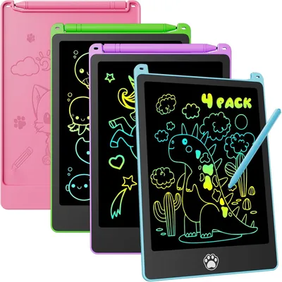 Image de Tablette d'écriture LCD, format 8,5 pouces, lot de 4, pour enfants