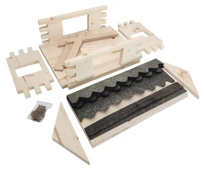 Produktbild von Vogelhaus Bausatz (groß), Schiefer grau