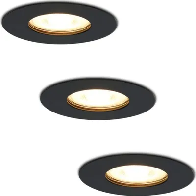 Produktbild von hoftronic LED Einbaustrahler 4W 345lm 2700K GU10 Dimmbar Schwarz IP65