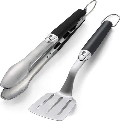 Produktbild von Edelstahl BBQ-Set, hochwertig, mit Thermometer, tragbar
