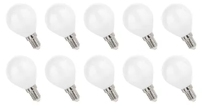 Productafbeelding van Spectrum LED Kogellamp P45 E14 Mat - 1W 100lm 4000K - Neutraalwit - Vervangt 10W - 10 stuks