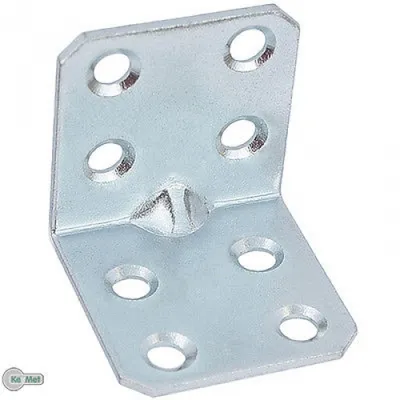 Produktbild von 100 Winkel Winkelverbinder mit Sicke 30 x 30 x 30 x 1,5 mm 8 Löcher