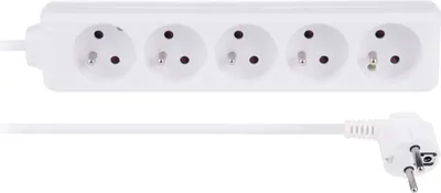 Zdjęcie produktu dla LIBOX Przedłużacz z Uziemieniem na 5 Gniazd 5M 16A 230V 2300W Biały