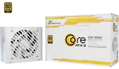 Produktbild von Seasonic CORE GX-850, 850 W, 100 - 240 V, 50/60 Hz, 11 - 5.5 A, 100 W, 840 W