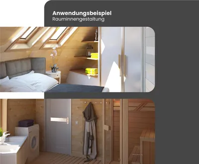 Produktbild von Gartenhaus Bausatz, Tiny House, Holzhaus / Long Dome, Ausführung:38m² (2 Etagen), Farbe:Braun