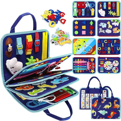 Produktbild von Busy Board Spielzeug ab 1 2 3 4 Jahre Kleinkinder, Motorikspielzeug Activity Board Motorikbrett Lernspielzeug