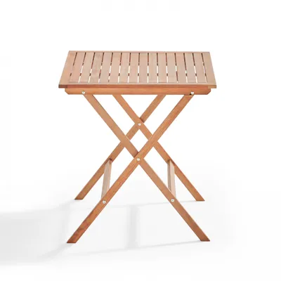 Immagine prodotto di Tavolo bistrot pieghevole quadrato in legno di eucalipto - Oviala Sete