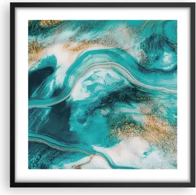 Produktbild von Gerahmtes Poster - Schwarzer Rahmen - Wasser Meer Ozean - 50x50 cm - Wand Bild - Wanddeko - Wandbilder - Kunstposter - Wandposter - Bilderrahmen - Bilder - Kunstdruck - P2BAC50x50-5108