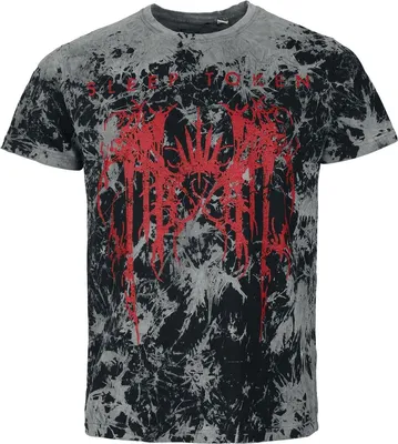 Produktbild von Sleep Token T-Shirt Herren Logo schwarz/grau Band-Merch, Bands 100% Baumwolle M