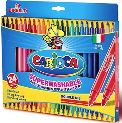 Zdjęcie produktu dla Carioca Birello, Cienki/ Średni, Wielobarwny, Końcówka pociskowa, 2,6 mm, 4,7 mm, Okrągły