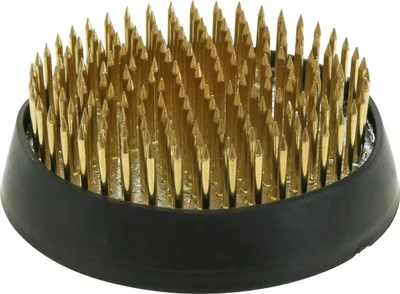 Zdjęcie produktu dla Kenzan Circle 60 – podstawka do układu kwiatów, 60 x 60 mm, igły mosiężne, 1 sztuka