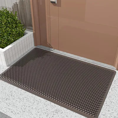 Immagine prodotto di Tappetino da interno, dimensioni 43x76 cm, colore marrone, antiscivolo, resistente allo sporco, lavabile, ideale per l'ingresso
