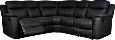 Produktbild von EVASION Leder-Ecksofa mit Relaxfunktion - Schwarz