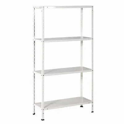 Produktbild von Promo-Schraubregal Blech wei 150 x 75 x 30 cm, Gewicht 6,2 kg