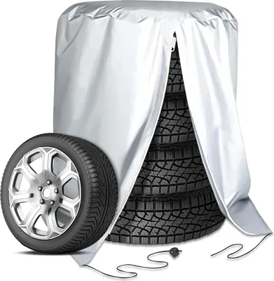 Produktbild von Reifen-Schutzhülle - Wasserdichte Reifenbeutel - 210T Nylon - Mit Reißverschluss - Für 4 Reifen (18/19/20/21/22 Zoll)
