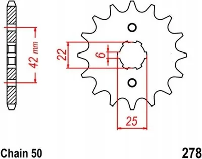 Produktbild von Ritzel 17Z Teilung 530 für Honda CB CJ CM 250 350 360 400 500