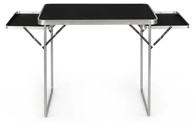 Immagine prodotto di MultiGarden SMI-CT806, tavolo pieghevole da campeggio, 2 ripiani, 120 x 60 cm, nero