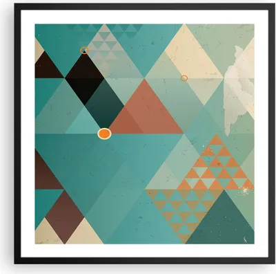 Produktbild von Gerahmtes Poster - Schwarzer Rahmen - Abstraktion modern - 60x60 cm - Wand Bild - Wanddeko - Wandbilder - Kunstposter - Wandposter - Bilderrahmen - Bilder - Kunstdruck - Wandbild - P2BAC60x60-3571